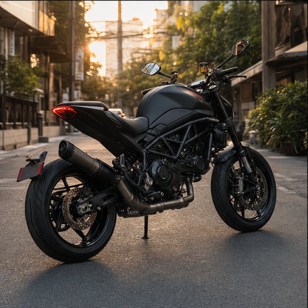 Ducati Monster Rear view in Bangkok, NOIRR
