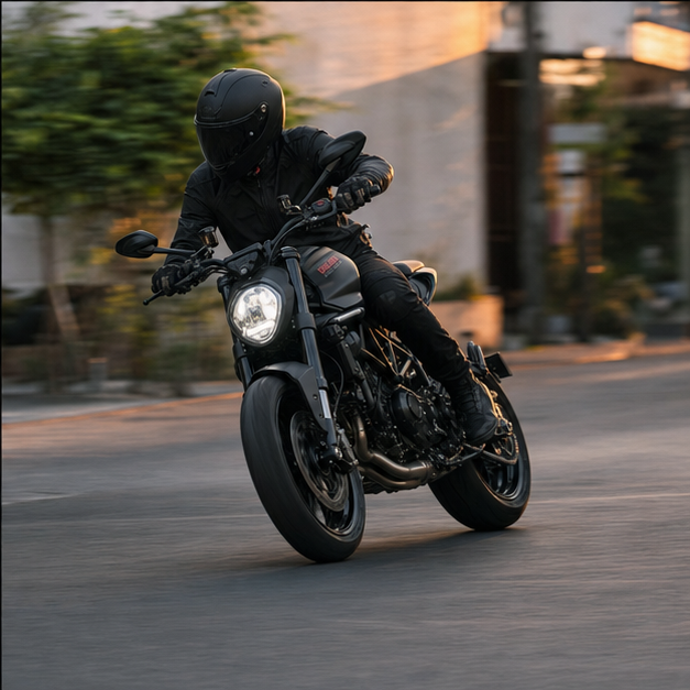 Ducati Monster On the road view in Bangkok, NOIRR