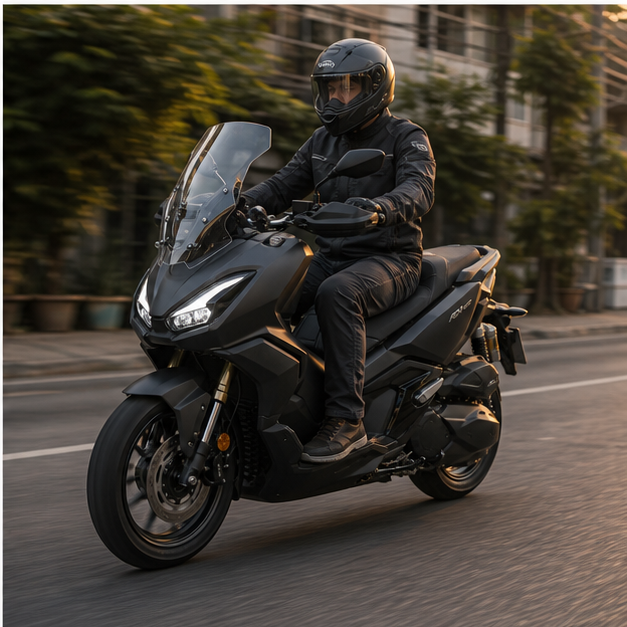 Honda ADV350 On the road view in Bangkok, NOIRR