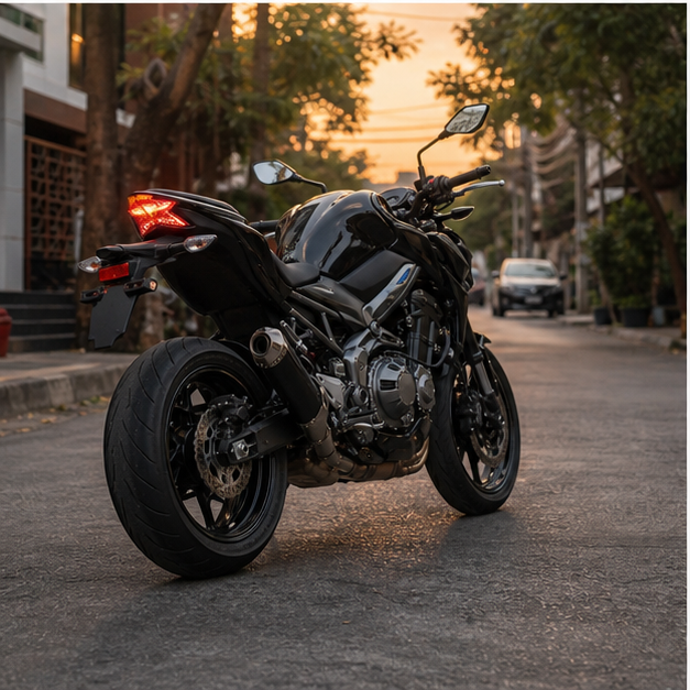 Kawasaki Z900 Rear view in Bangkok, NOIRR