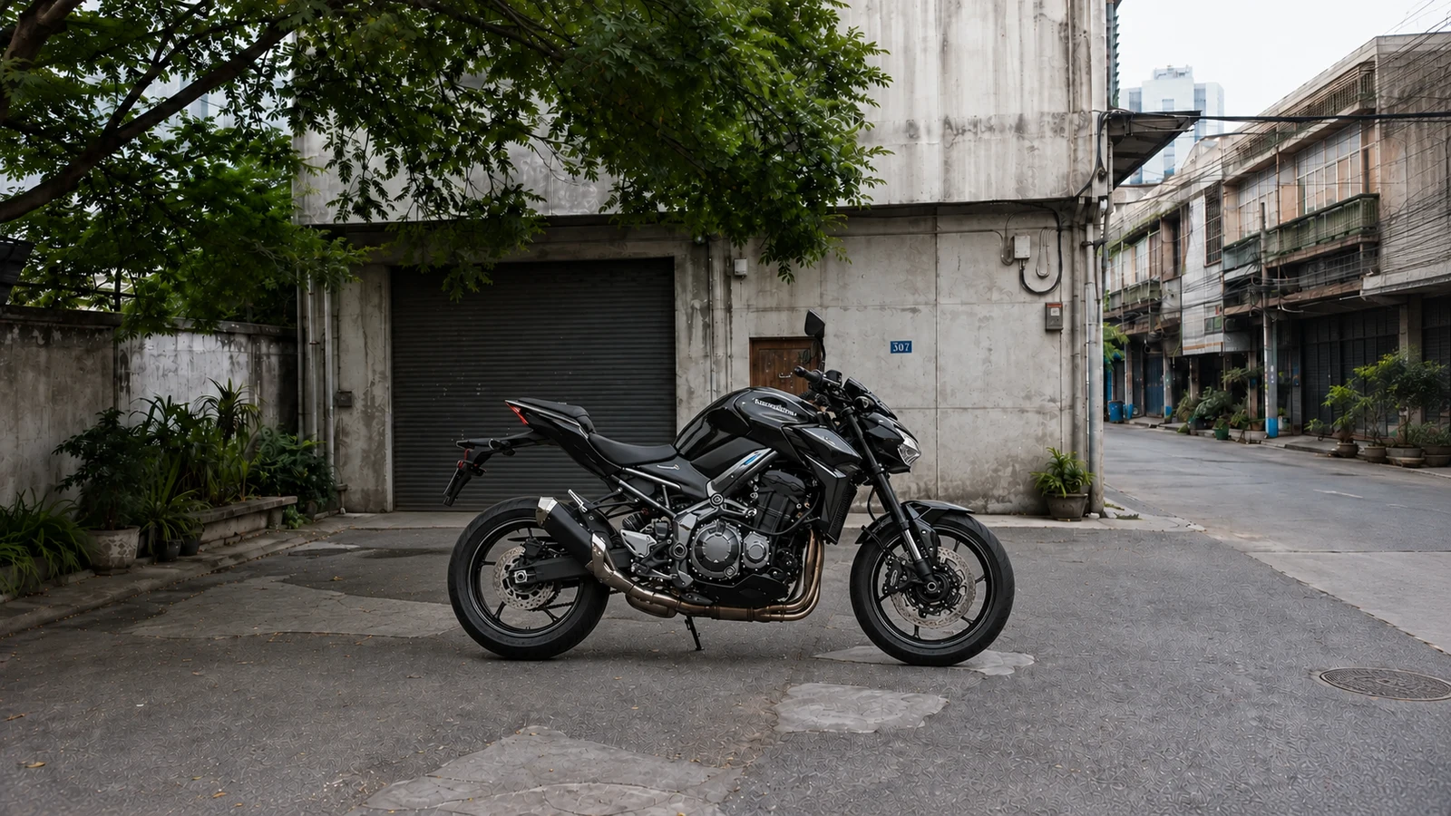 Kawasaki Z900 side profile