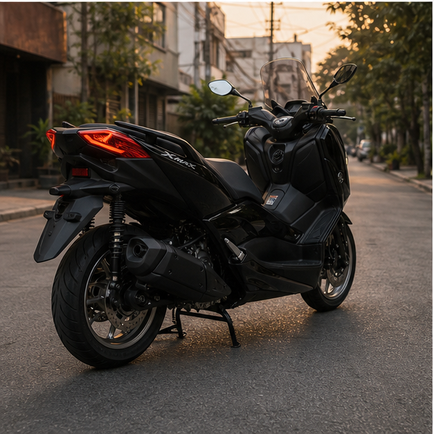 Yamaha XMAX 300 Rear view in Bangkok, NOIRR